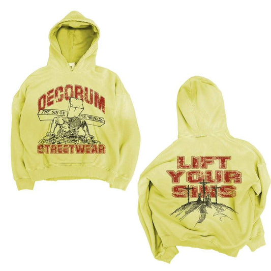 Decorum Lift Your Sins Oversized Cropped Hoodie
